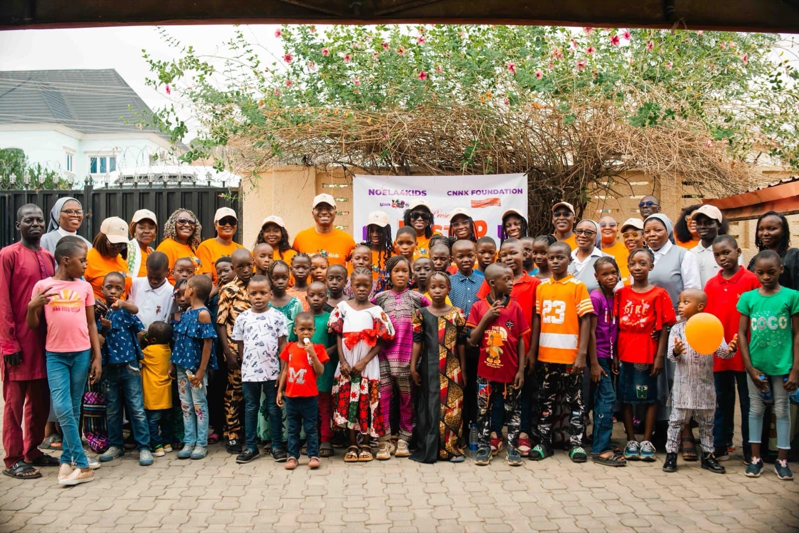 The Noela4kids and CNNK Foundation team with children at the Easter Outreach 2026 in Gwarinpa, Abuja